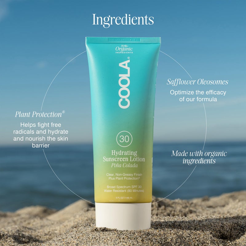 COOLA Organic Sunscreen SPF 30 Sunblock Body Lotion, Dermatologist Tested Skin Care for Daily Protection, Vegan and Gluten Free, PiÃ±a Colada, 5 Fl Oz - Image 4